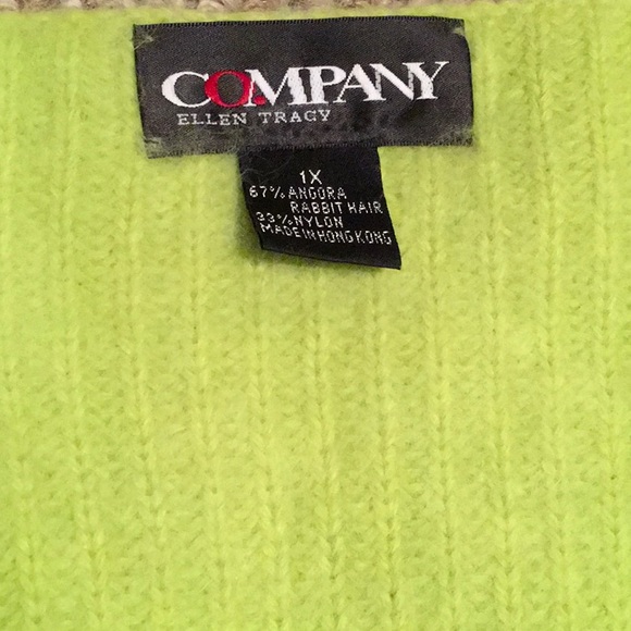 EUC, Company by Ellen Tracy, Cotton knit sleeveless top,silk pants, and Angora - Picture 7 of 8